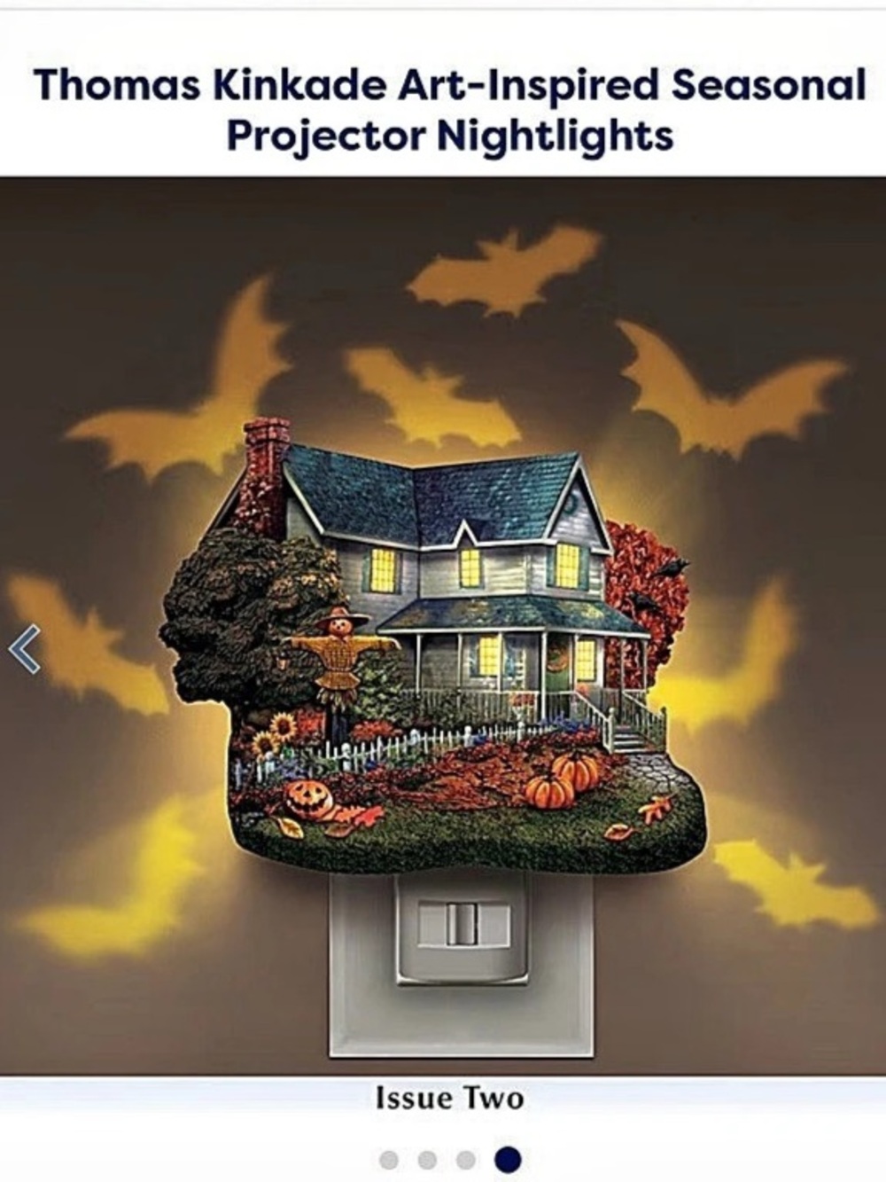 Bradford Exchange Thomas Kinkade Art-Inspired Seasonal Fall Halloween Projector